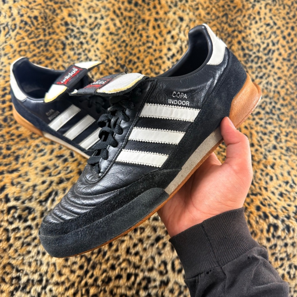 Adidas Copa Indoor Black White Leather Soccer Shoes 019474 Mens 10.5 Vintage 90s